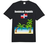 Dominican Republic Flag Beach Lover Travel Souvenir Comfort Colors Adult Heavyweight T-Shirt