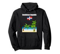 Dominican Republic flag beach lover travel souvenir Pullover Hoodie