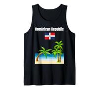 Dominican Republic Flag Beach Lover Travel Souvenir Tank Top