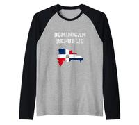 Dominican Republic Flag Destination Pride Raglan Baseball Tee