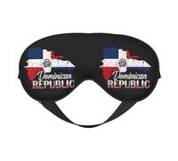 Dominican Republic Flag Eye Mask Sleep Mask Light BlockBlindfold Night Eyes Cover Soft Pressure-Free Eyeshade with Elastic Strap for Home Travel Office Nap Yoga