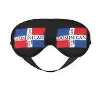 Dominican Republic Flag Eye Mask Sleep Mask Light BlockBlindfold Night Eyes Cover Soft Pressure-Free Eyeshade with Elastic Strap for Home Travel Office Nap Yoga