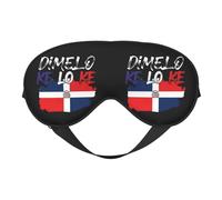 Dominican Republic Flag Eye Mask Sleep Mask Light BlockBlindfold Night Eyes Cover Soft Pressure-Free Eyeshade with Elastic Strap for Home Travel Office Nap Yoga