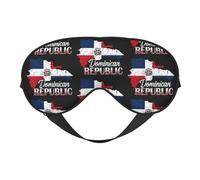 Dominican Republic Flag Eye Mask Sleep Mask Light BlockBlindfold Night Eyes Cover Soft Pressure-Free Eyeshade with Elastic Strap for Home Travel Office Nap Yoga