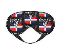 Dominican Republic Flag Eye Mask Sleep Mask Light BlockBlindfold Night Eyes Cover Soft Pressure-Free Eyeshade with Elastic Strap for Home Travel Office Nap Yoga