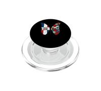Dominican Republic Flag Floral Butterfly Hispanic PopSockets PopGrip for MagSafe