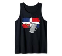 Dominican Republic Flag Güira Merengue Music Lover's DR Tank Top