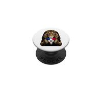 Dominican Republic Flag Heart Pride Heritage Lion Dominican PopSockets Adhesive PopGrip