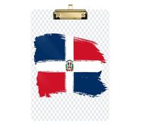 Dominican Republic Flag National Paper Clip Plastic Board for Teacher Clip Size 9 x 12