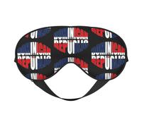 Dominican Republic Flag Oval Eye Mask Sleep Mask Light BlockBlindfold Night Eyes Cover Soft Pressure-Free Eyeshade with Elastic Strap for Home Travel Office Nap Yoga