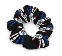 Dominican Republic Flag Palm Hair Scrunchies for Women Elastic Hair Bands Soft Hair Ties for Styling Gift Christmas Valentine's Day