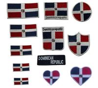 Dominican Republic Flag Patches (4.5cm x 3cm), Embroidered Iron-On/Sew On National Flags, Badge Traveler Gift Patch for Jacket, Backpack, Hat DIY Craft