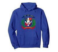 Dominican Republic Flag Pullover Hoodie, Adult Unisex, Royal Blue, XL