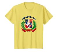Dominican Republic Flag T-Shirt, Kids, Lemon, 3 Years
