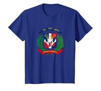 Dominican Republic Flag T-Shirt, Kids, Royal Blue, 8 Years