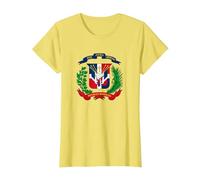 Dominican Republic Flag T-Shirt, Women, Lemon, L