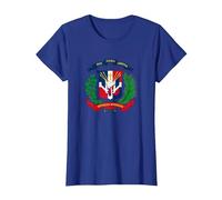 Dominican Republic Flag T-Shirt, Women, Royal Blue, S