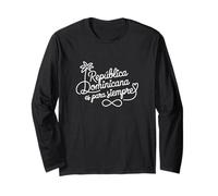 Dominican Republic is Forever - Patriotic Heart Line Art Long Sleeve T-Shirt