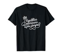 Dominican Republic is Forever - Patriotic Heart Line Art T-Shirt