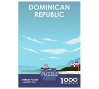 Dominican Republic Jigsaw Puzzle 1000 Pieces, Romantic City Break Scene, Matte Printed Jigsaw for Travel Lovers, Screen-Free Fun, 38x26cm/1000pcs