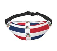 Dominican Republic Large Fashion Crossbody Waist Bag, Travel Casual Boys Waist Bag, Suitable for Sports, Running, Cycling, Traveling, Fishing