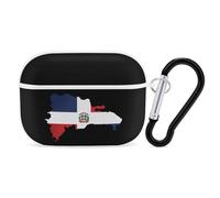 Dominican Republic Map Flag Case Cover Compatible with AirPods Pro 2nd 1st Generation Hard Skin Protection