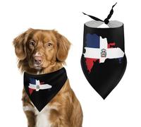 Dominican Republic Map Flag Dog Bandanas Puppy Cat Kerchief Pet Triangle Scarf Costumes Decorations
