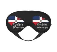 Dominican Republic Map Flag Eye Mask Sleep Mask Light BlockBlindfold Night Eyes Cover Soft Pressure-Free Eyeshade with Elastic Strap for Home Travel Office Nap Yoga