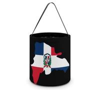 Dominican Republic Map Flag Halloween Candy Bag Treat Tote Bucket Gift Bags Party Supplies Storage with Handle
