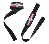 Dominican Republic National Flag Lifting Strips, 66 cm, Strength Training Strips for Training, Gym, Powerlifting, Bodybuilding