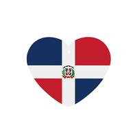 Dominican Republic Pattern Car Air Fresheners 4 Pcs Heart Shape Hanging Aromatherapy Tablets Scented Fresheners For Bedroom Bathroom