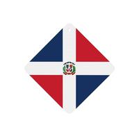 Dominican Republic Pattern Car Air Fresheners 6 Pcs Square Hanging Aromatherapy Tablets Scented Fresheners For Bedroom Bathroom