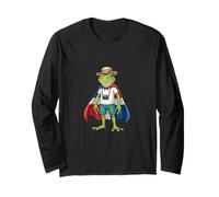 Dominican Republic Pride Frog Flag Cape Traveler Long Sleeve T-Shirt