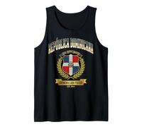 Dominican Republic Pride Laurel Wreath Est Tank Top