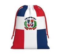 Dominican Republic Print Holiday Drawstring Bag, Treat Pouch Wrap,Reusable Event Favor,Daily Storage Bag L