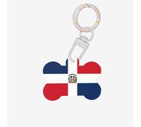 Dominican Republic Print Pet ID Tags - Bone Shaped Acrylic Dog & Cat Identification Tag,for Small Pet Collar Pendant Charm