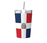 Dominican Republic Printed travel thermos - portable water bottle for keeping hot and cold, travel mug for office and sports in car