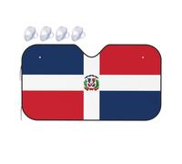 Dominican Republic Small Car Windshield Sunshade - Quick Cooling in The car in Summer, Portable Storage Sunshade