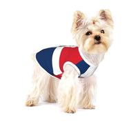 Dominican Republic Small Pet Cotton Vest S Full Print Dog Cat Soft Breathable Elastic Apparel Daily Party Outfit
