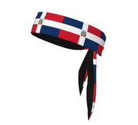 Dominican Republic Sports Head Tie. Comfortable, Breathable, Fashionable, Unisex, Suitable for Running, Yoga, Fitness and Other Sports.