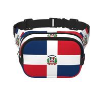 Dominican Republic Square Double Layer Waist Bag Crossbody Bag/Adjustable Strap Chest,for Travel Workout Running Print with