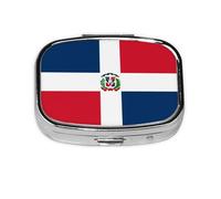 Dominican Republic Square mini Pill Box, Travel Pill Box, can be Put into Wallet or Pocket to Store a Variety of Small Items
