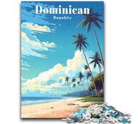 Dominican Republic Travel 1000 Piece Jigsaw Puzzles for Adults, Stress Reliever Difficult Challenge for Home Decoration for 14+ 1000pcs(50x75cm)