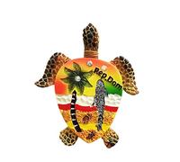 Dominican Republic Turtle Shape Refrigerator Magnet Travel Souvenir Fridge Decoration 3D Magnetic Sticker Hand Painted Craft