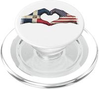 Dominican Republic USA Heart Hands Vintage Unity Culture PopSockets PopGrip for MagSafe
