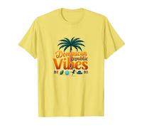 Dominican Republic Vibes: Tropical Beach Paradise T-Shirt, Men, Lemon, 3XL