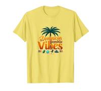 Dominican Republic Vibes: Tropical Beach Paradise T-Shirt, Men, Lemon, M