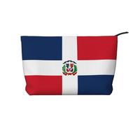 Dominican Republic Women's corduroy cosmetic bag, portable zipper hand-held wallet, suitable for travel and daily storage of cosmetics,