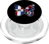 Dominicana Girls Dominican Flag Pride Heritage Butterfly PopSockets PopGrip for MagSafe