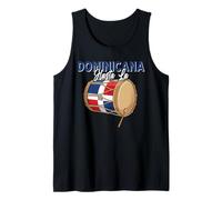 Dominicana Hasta La Tambora Dominican Flag Drum DR Pride Tank Top